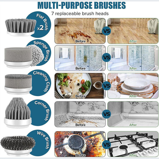 Electric Spin Scrubber – Cordless Power Cleaning Brush for Bathroom, Tiles, Shower & Kitchen