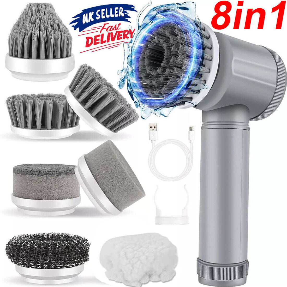 Electric Spin Scrubber – Cordless Power Cleaning Brush for Bathroom, Tiles, Shower & Kitchen